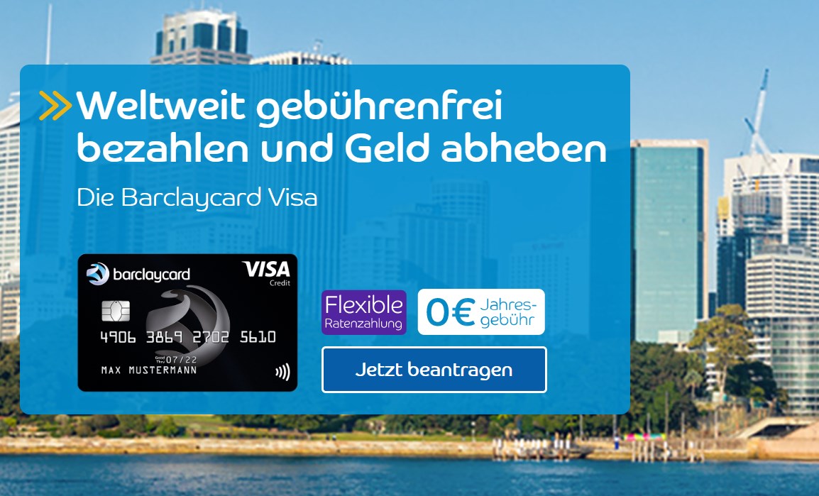 �� Barclaycard Visa: die neue beitragsfreie Kreditkarte