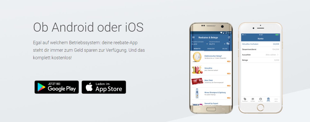 reebate App für Android und iOS