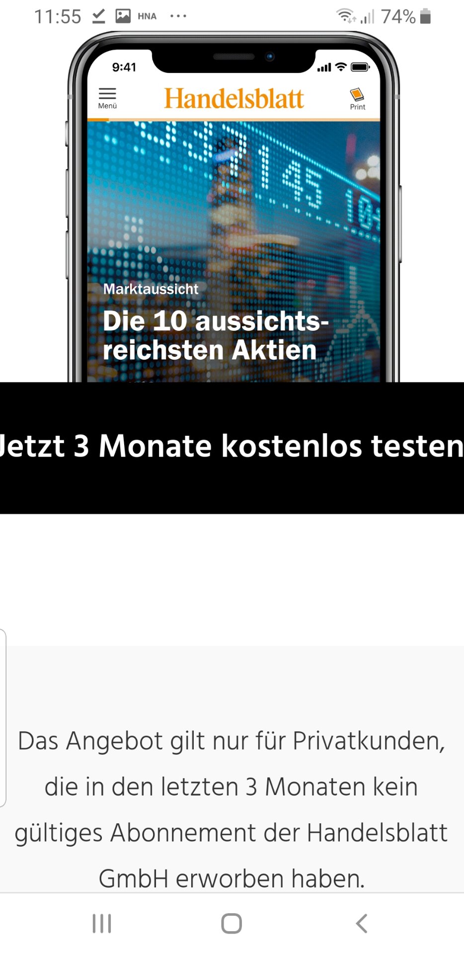 Handelsblatt Premium 3 Monate Kostenlos Statt 104 97 Selbstkundigend