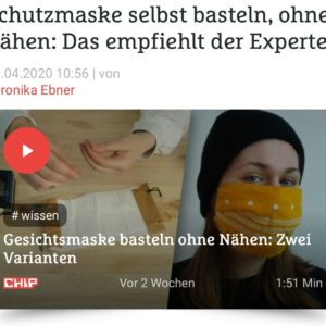 Mund - Nasen - Maske ohne Nähen selber machen