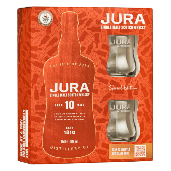 Thumbnail 🥃 Jura 10 Years Old Single Malt Scotch Whisky ab 20,89€ (statt 32€) - Geschenkset mit 2 Gläsern