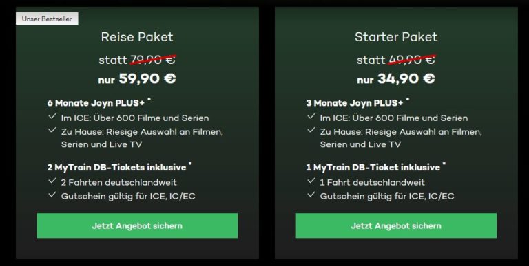 🚈 mytrain 2 Fahrten im ICE deutschlandweit für 59,90€ (29