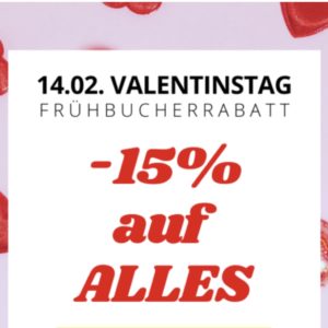 Blume Ideal: 15% Valentinstag-Gutschein auf (fast) ALLES