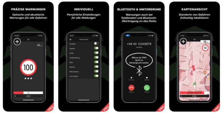 Blitzer.de Pro für iOS (beliebte Blitzer-Warn-App)