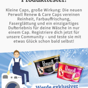 Perwoll Discs Renew &amp; Care 1000x Produkttester gesucht