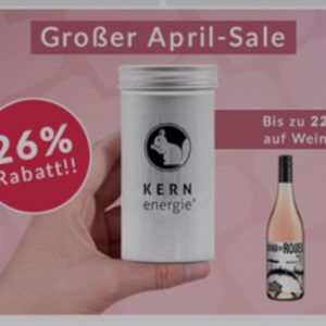 -26% auf Trockenobst Nüsse -22% auf Wein