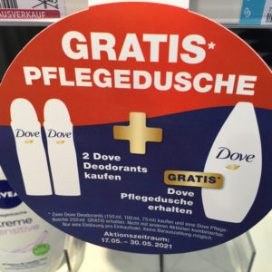 GRATIS Pflegedusche von Dove