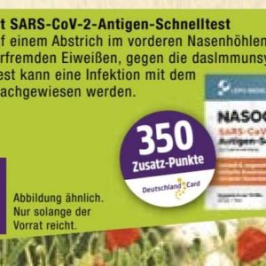 GRATIS Corona Schnelltest (NASOCHECKcomfort) bei Marktkauf Nord mit Deutschland Card quasi kostenlos vom 17.-22.05.21 (3,49€ &#043; 350 Zusatz-Punkte)