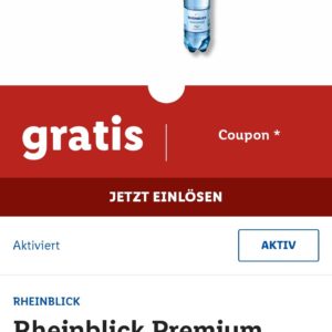 Gratis Rheinblick Premium Mineralwasser ab 5€ Einkaufswert