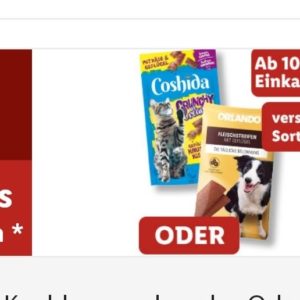 Gratis Katzen- oder Hundesnack bei Lidl ab 10 Euro Einkaufswert