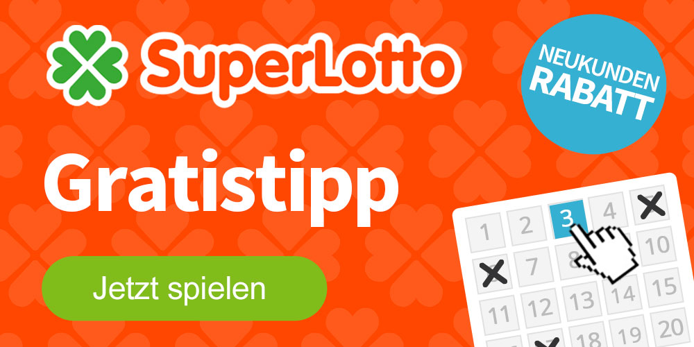 🥳 SuperLotto mit 68,6 Mio € 6 Felder für 1€ (statt 6€) Lottohelden