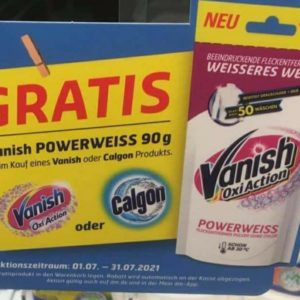 GRATIS 12x Vanish Powerweiß 90g bei dm dank Payback und Kassenrabattaktion