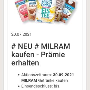 Milram Produkte kaufen - Punkte sammeln- Prämien bekommen