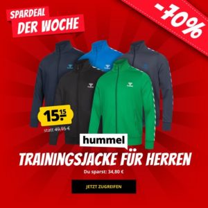 🐝 hummel Nathan Full Zip Herren Jacke für 15,15€ + Versand (statt 31€)