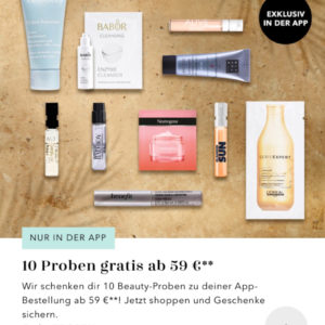 Douglas App 10 Proben gratis ab 59€ Bestellung