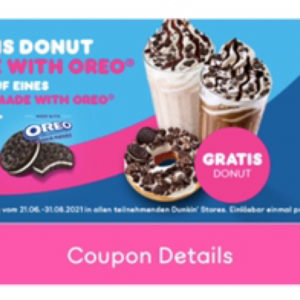 GRATIS Oreo Donut bei Dunkin Donuts zu Frappe L