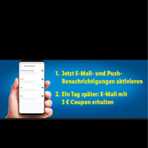 Lidl Plus App 3 € Coupon bei Email Push Benachrichtigung