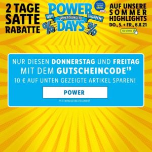 Lidl-Power Day: 10 Euro auf verschiedene Artikel, MBW 75 Euro