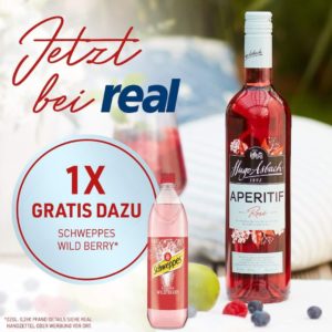 Schweppes Wild Berry gratis zu jeder Hugo Asbach Rosé Flasche