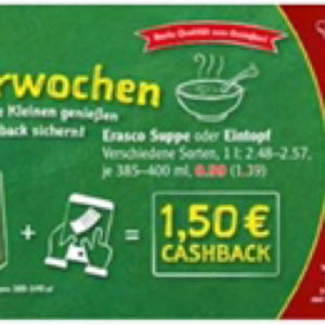 Erasco Probierwochen Globus 1,50€ Cashback