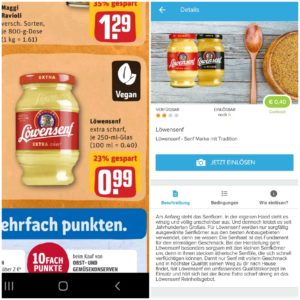 250 ml Löwensenf zum sensationellen Preis von 59 ct dank Rewe &amp; Marktguru