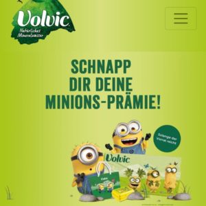 Volvic Wasser Naturell für min. 10 Euro kaufen- eine Minion Prämie gratis bekommen