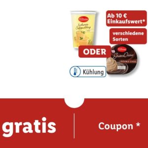 Gratis sahnepudding oder Dessert bei Lidl für Einkauf ab 10 €