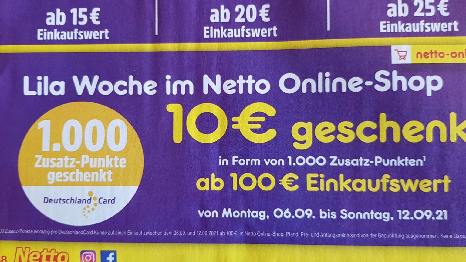 Netto Gutscheine September 2021