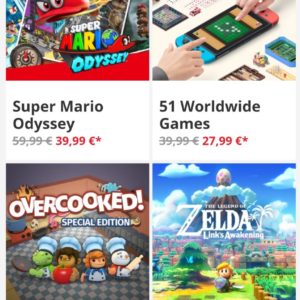 Blockbuster Sale im Nintendo Switch Shop bis zu 75% auf Switch Spiele