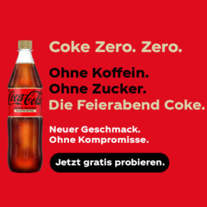 GRATIS: 2x Coca-Cola Zero Koffeinfrei gratis probieren