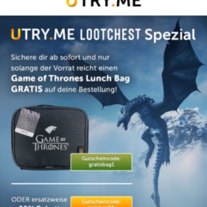 Gratis Game of Thrones Lunchbag zu Bestellung bei utryme