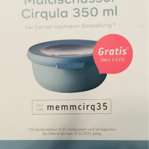 Gratis Multischüssel 350ml Mepal MBW 15€