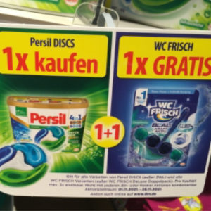 1 Persil Discs kaufen &#061; 1 WC frisch gratis bei DM