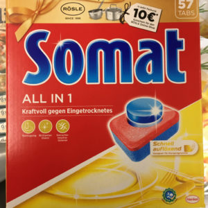 Somat Spültabs kaufen &#061; 10€ Gutschein für Rösle erhalten