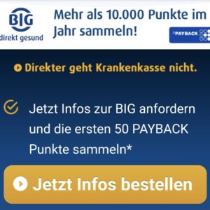 50 Payback Punkte gegen Kontakt Daten