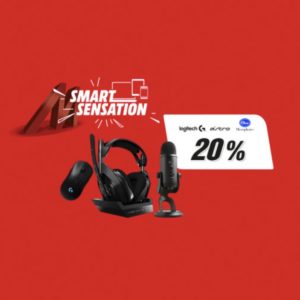 Extra 20% auf Logitech MediaMarkt - z.B. G435 LIGHTSPEED Over-ear Gaming-Headset für 52,58€ (statt 61€)