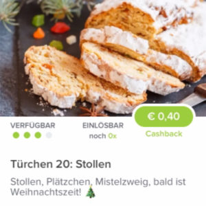 Ministollen von Aldi für 0,59€ Adventskalender Marktguru Türchen 20