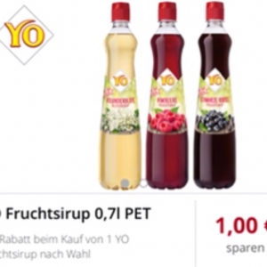 YO Fruchtsirup 1€ Cashback über Scondoo App