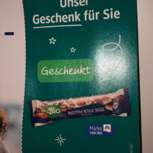 Gratis Marzipan Nougat Riegel im dm-Markt dank Coupon