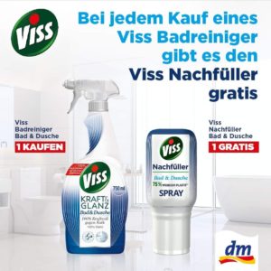 Viss Reiniger &#034;Bad &amp; Dusche&#034; kaufen, Nachfüller gratis mitnehmen nur bei DM und nur online !!