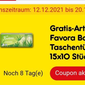 Gratis Taschentücher in der netto App