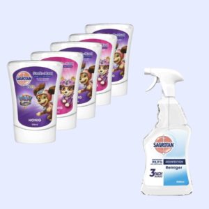 Sagrotan Produkte zu Bestpreisen z.B. 5x 250ml Seifenspender No Touch für 11,18€