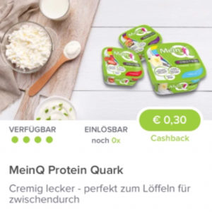 0,30€ Cashback auf MeinQ Protein Quark Netto Aktionsware