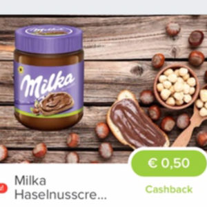 0,50€ Cashback auf Milka Nusscreme Marktguru