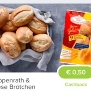 0,50€ Cashback auf Brötchen Coppenrath &amp; Wiese Marktguru App