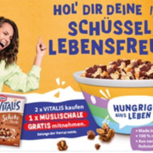 2x Vitalis Müsli bestellen &#061; gratis Schale Dr. Oetker Shop