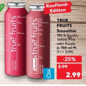 true fruits 0,75ml für 2,49€ mit Kaufland und Marktguru Cashback