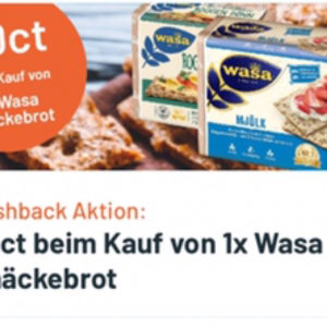 0,50€ beim Kauf von Wasa Knäckebrot smhaggle app