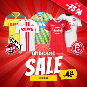 ⚽️ SportSpar: Uhlsport Sale mit vielen Trikots und Fanartikeln vom 1. FC Köln, Fortuna Düsseldorf uvm.