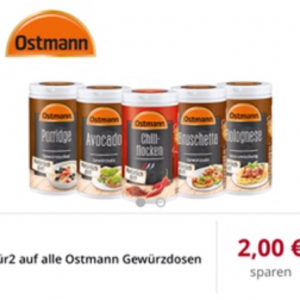 5x 2€ Cashback auf Ostmann Gewürze 3 für 2 Scondoo